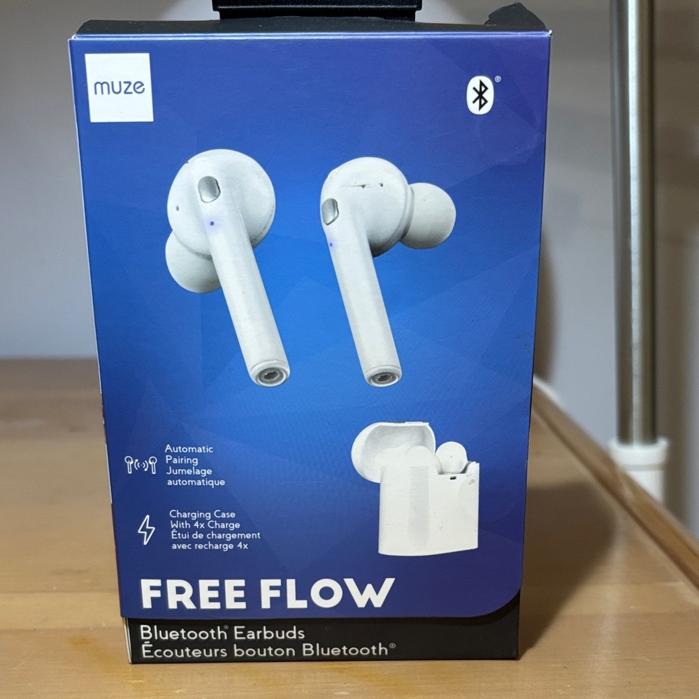 Free Flow Bluetooth Earbuds - White